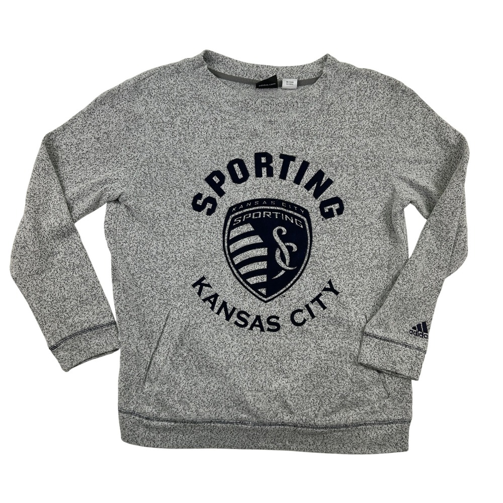 Sporting Kansas City Sweater Unisex Medium adidas Logo Crewneck‎ Pullover